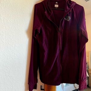 Adidas Texas A&M Maroon Full-Zip Hoodie